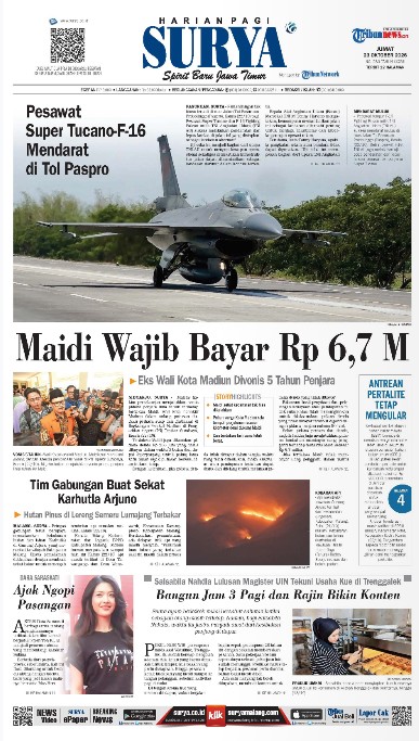AAAAA Koran HARIAN PAGI SURYA Kemarin (Dapatkan Link URL via Chat Tawk.to)