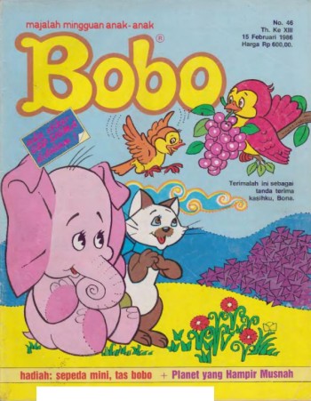Majalah Bobo Edisi 15 Pebruari 1986