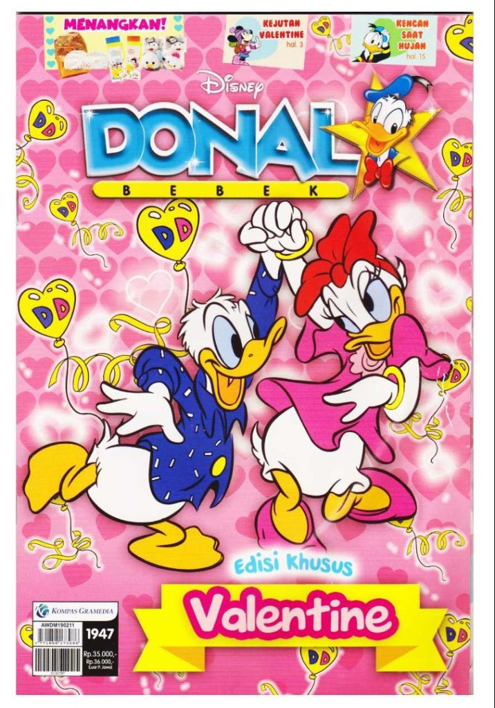 Majalah Donald Bebek Edisi 1947 Spesial Valentine, Full Color