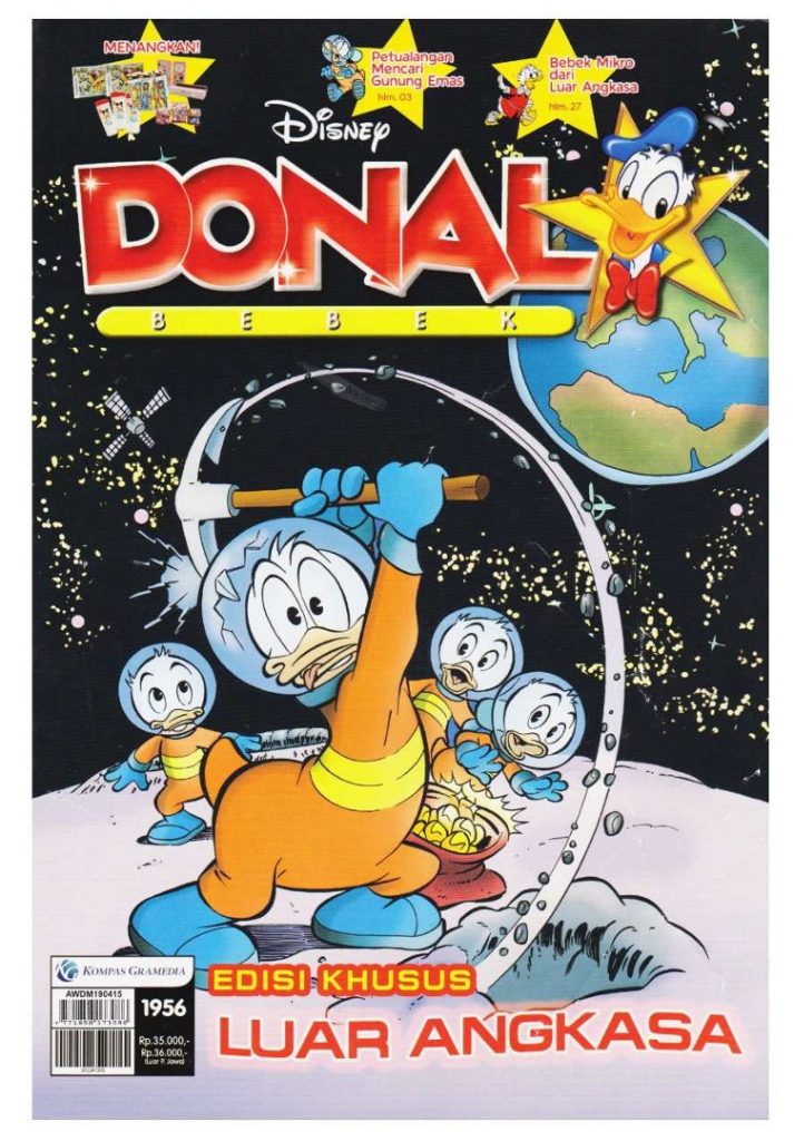 Majalah Donald Bebek Edisi 1956 Spesial Luar Angkasa, Full Color