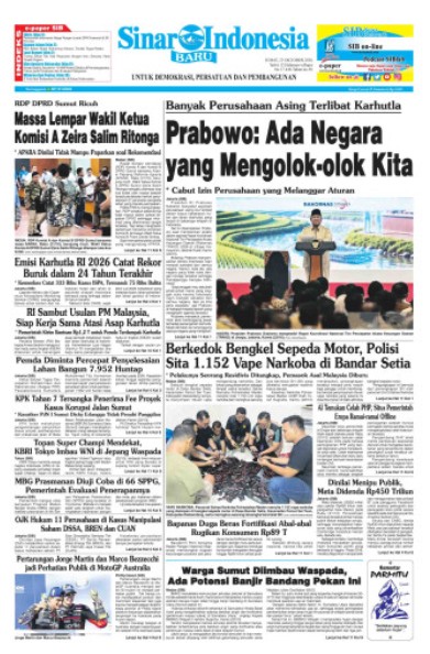 AAAAA Koran SIB SINAR INDONESIA BARU Hari ini (Via Chat Tawk.to untuk Link URL-nya)