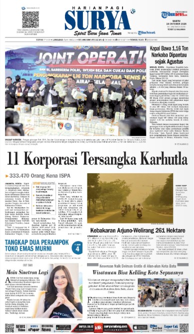 AAAAA Koran HARIAN PAGI SURYA Kemarin (Dapatkan Link URL via Chat Tawk.to)