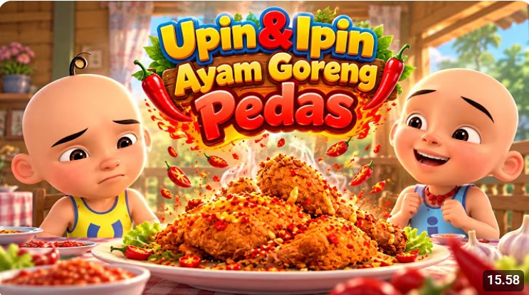 Upin & Ipin : Ayam Goreng Pedas, Subtitle Bahasa Indonesia (Video) Bahasa Malaysia